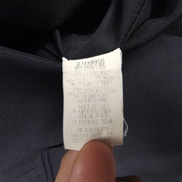 THEORY Wool Gabe B Tailor Classic Single Button Blazer Suit Jacket Womens 8 Gray - Picture 8 of 9